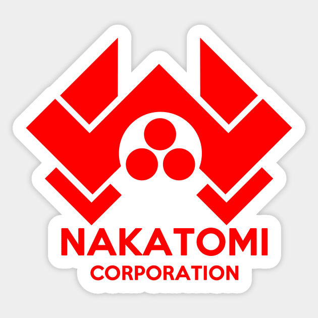 Nakatomi Logo - Red Sticker by BigOrangeShirtShop